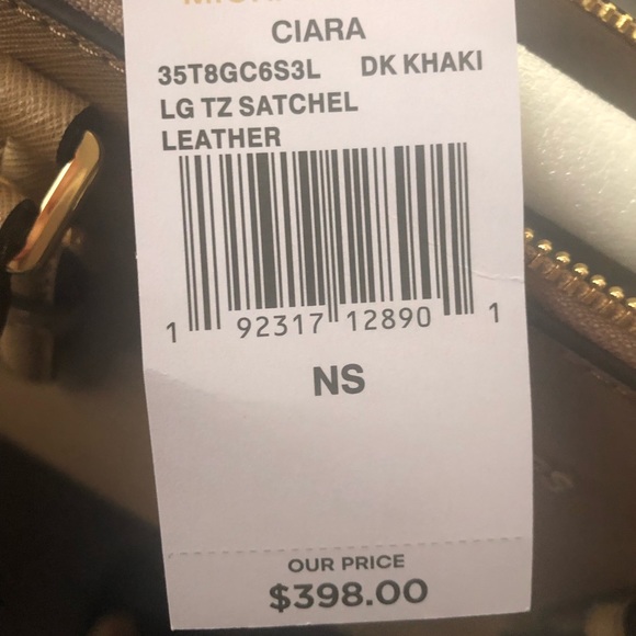 Michael Kors Ciara Large Satchel Dark Khaki - Picture 8 of 8